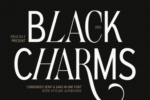 Black Charms: The Perfect Display Font for Creative Product Design