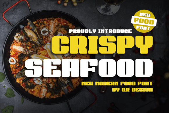 Crispy Seafood Font for Bold Branding and Logo Design