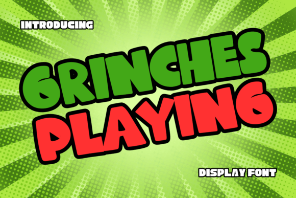 Grinches Playing: A Quirky Typeface for Cheerful Branding