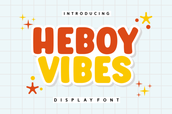 Heboy Vibes: The Bubbly Display Font for Joyful Crafts