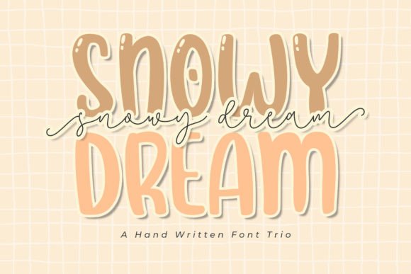 Snowy Dream Trio: The Ultimate Display Font for Winter & Spring Designs