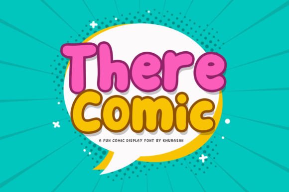 There Comic: A Modern Display Font for Bold Designs