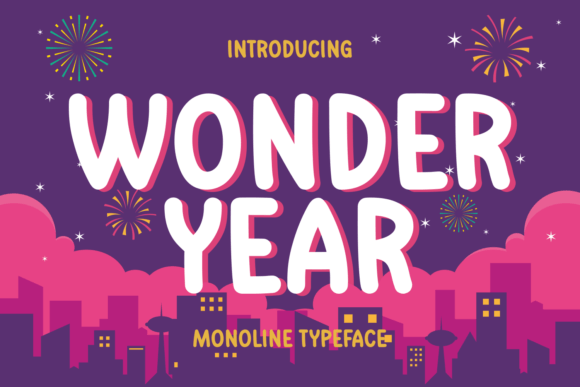 Wonder Year: The Bold Monoline Display Font for Modern Editorial Design